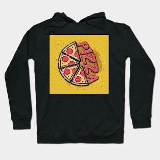 Pizza favorite food italian fast food in orange Hoodie